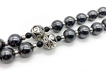 Carica l&#39;immagine nel visualizzatore di Gallery, Nazareth Store Rosario in ematite Collana con perline di pietra nera... - Ilgrandebazar