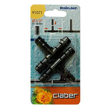 Carica l&#39;immagine nel visualizzatore di Gallery, Claber 7806015 Accessori Rainjet Goccia 2 Raccordi a 3 Vie