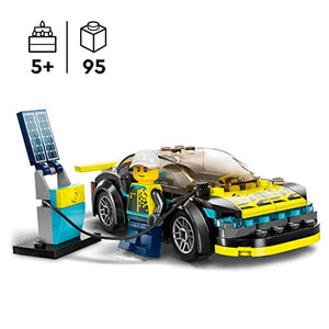 LEGO 60383 City Auto Sportiva Elettrica, Macchina Giocattolo Per Bambini E Bambine Dai 5 Anni, Set Supercar Con Minifigure Pilota Da Corsa, Idee Regalo