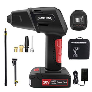 NASTIMA 20V 145PSI Gonfiatore di Pneumatici per compressore d'Aria Cordless... - Ilgrandebazar