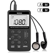 Carica l&#39;immagine nel visualizzatore di Gallery, Mini Radio Portatile Tascabile Digitale Ricevitore FM AM Pocket Nero