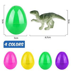 Weeygo Uova di Pasqua, 24 Decorative Plastica con Mini Dinosauri e... - Ilgrandebazar