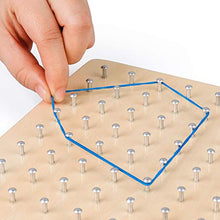 Carica l&#39;immagine nel visualizzatore di Gallery, Coogam Geoboard di Legno con Carte Pattern attività e Bande Gomma -... - Ilgrandebazar