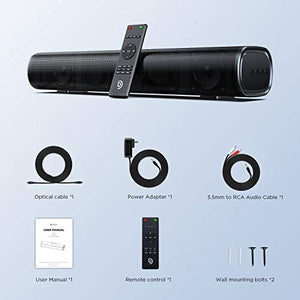 BOMAKER Tapio I Mini Soundbar Bluetooth 5.0 Wireless, 16'' con DSP Black