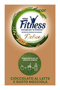 FITNESS Delice Cioccolato e Nocciola Barretta di Cereali al Latte...