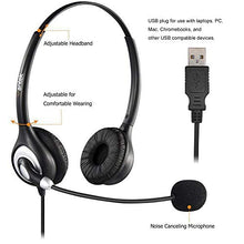 Carica l'immagine nel visualizzatore di Gallery, Wantek Cuffie USB Stereo con Microfono a Cancellazione del Binaural UC602