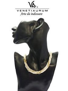 Venetiaurum - Collana donna multifilo in vetro di Murano e Argento 925 -...