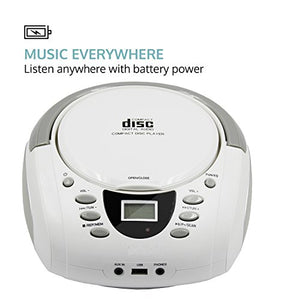 LONPOO Lettore CD Portatile, Radio Portatili Boombox MP3 Portatili...