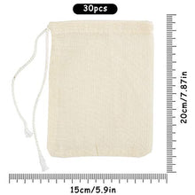 Carica l'immagine nel visualizzatore di Gallery, Irich 30 Pezzi 15 * 20CM Sacchetti di Cotone con Coulisse, 30 15*20CM