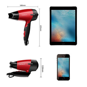 Aigostar Linda 32GQT - Asciugacapelli da viaggio, 1400W doppio voltaggio,... - Ilgrandebazar