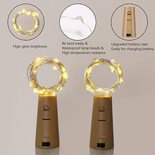 Carica l&#39;immagine nel visualizzatore di Gallery, Vicloon Luce Bottiglia,12 Pezzi Luci per Bottiglie 2 M 20 Micro LEDs Bianco A