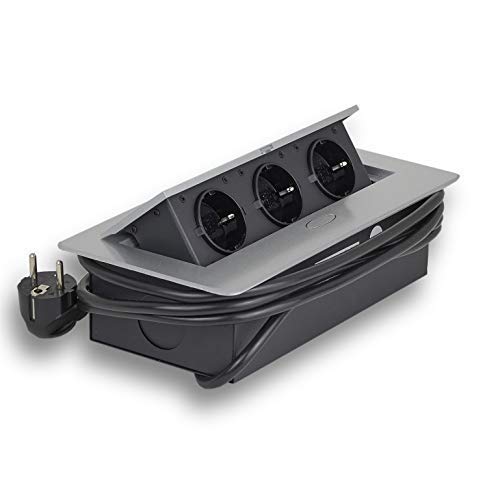 Presa Schuko A 3 Vie Da Incasso Kopp 111401004 - Bianco Panna, Per Scatola Rotonda Ø60mm