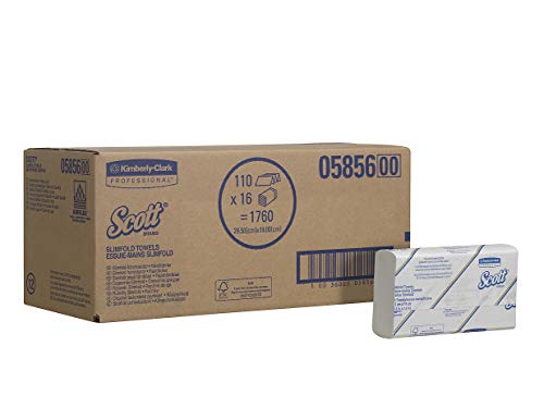 Scott 5856 Slimfold Asciugamani, 16 Confezioni x 110 Fogli a 1 Velo, Colore... - Ilgrandebazar