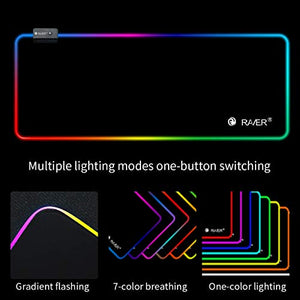 Tappetino Mouse Gaming, RGB Grande Pad 10 Effetti Luce XXL 800 x 300