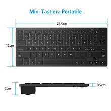 Carica l&#39;immagine nel visualizzatore di Gallery, OMOTON Tastiera Bluetooth per Android, Compatibile con Samsung o Huawei Nera