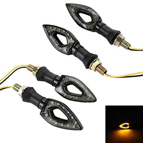 OSAN Indicatori di direzione, 4 Pz 13 LED Frecce Motociclo Lampade Ambra 2pz - Ilgrandebazar