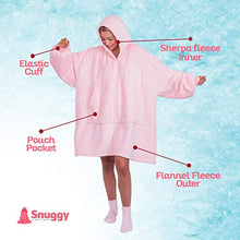 Carica l'immagine nel visualizzatore di Gallery, SNUGGY Felpa Premium Oversize col Cappuccio-Accogliente, Spessa,Calda, Rosa - Ilgrandebazar