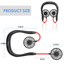 Carica l&#39;immagine nel visualizzatore di Gallery, Ventilatore Portatile Personale,Ventilatore Indossabile da Nero