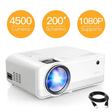 Carica l&#39;immagine nel visualizzatore di Gallery, Proiettore APEMAN Portatile Videoproiettore,4500 Lumen LED Supporto 1080P... - Ilgrandebazar