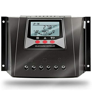 SolaMr 60A Regolatore di Carica Solare 12V/24V/36V/48V Regolatore Intelligente di Tensione di Identificazione Automatica con Display LCD per Solar Home System - WP6048D