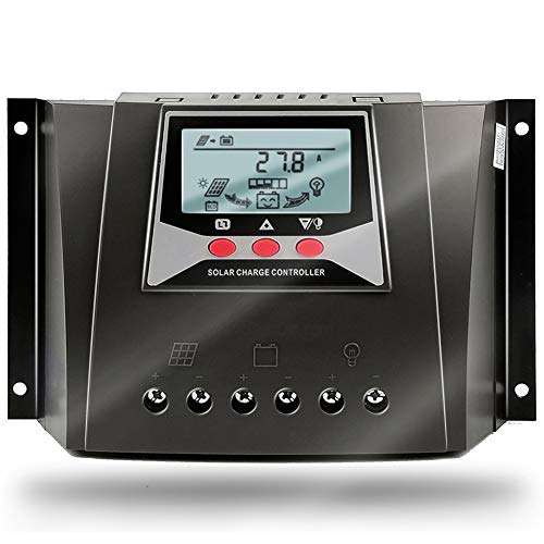 SolaMr 60A Regolatore di Carica Solare 12V/24V/36V/48V Regolatore Intelligente di Tensione di Identificazione Automatica con Display LCD per Solar Home System - WP6048D