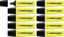 Carica l&#39;immagine nel visualizzatore di Gallery, Evidenziatore - STABILO BOSS ORIGINAL - Confezione da 10 - Giallo - Ilgrandebazar