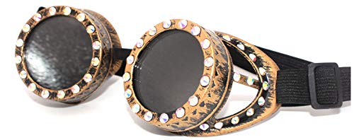 4sold occhiali da sole Steampunk, Antique, Copper, Cyber, Diamond Gold - Ilgrandebazar