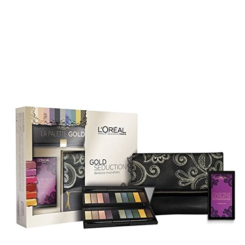 L 'Oreal Gold Seduction Cazzuola 10 Ombre + labbra 6 U + Borsa - Ilgrandebazar