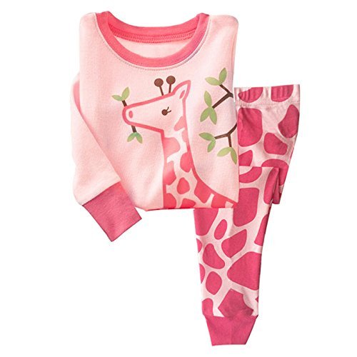 Qzrnly Bambine Giraffa 2 pezzi Pigiama a maniche lunghe per ragazze Pajama... - Ilgrandebazar