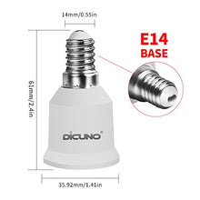 Carica l&#39;immagine nel visualizzatore di Gallery, DiCUNO 4-Pack E14 a E27 Socket Converter Adapter Adattatore di base 4P - Ilgrandebazar