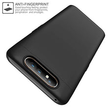 Carica l&#39;immagine nel visualizzatore di Gallery, ivencase Cover Samsung Galaxy A80 + Vetro Temperato, Premio Ibrido Nero