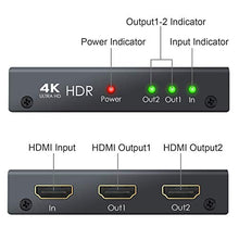 Carica l'immagine nel visualizzatore di Gallery, ESYNiC HDMI 2.0 Splitter 2 Vie Supporta 2 Way 4K 60hz HDR - Ilgrandebazar