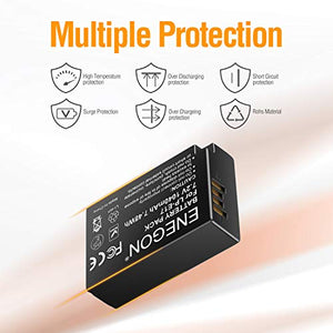 ENEGON Doppio Pacco Batteria Fotocamera LP-E17 1040mAh con Caricatore...