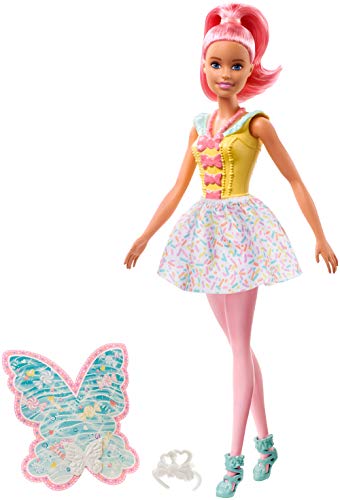 Barbie Dreamtopia Bambola Tema Caramelle Colorate con Capelli e Ali Rosa,... - Ilgrandebazar