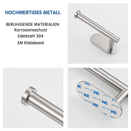 Toski Porta Carta Igienica Senza Foratura Con Ventosa Extra Forte, Acciaio Inox Con Coperchio Per Bagno Cucina L80mm X W140mm X H180mm | RDN Street Market - Foto 6