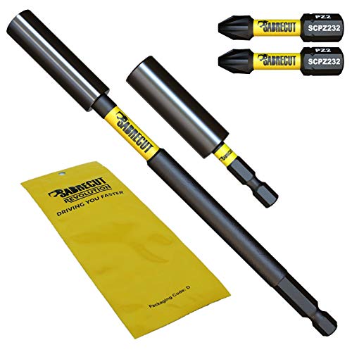 SabreCut, Set di 2 porta punte magnetici professionali SCRK1 da 60 mm e 152...