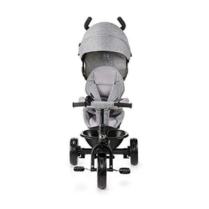 Kinderkraft Triciclo ASTON, Bicicletta, Passeggino con Maniglione, Grigio