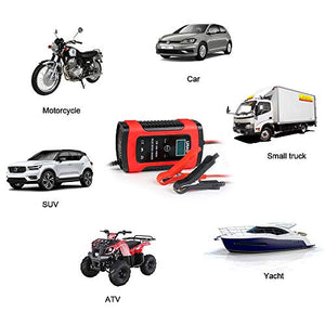 URAQT Caricabatteria Moto,12V 6A Multi Proictezioni Caricatore Rosso - Ilgrandebazar