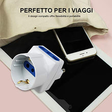 Carica l'immagine nel visualizzatore di Gallery, EXTRASTAR Set 4 Adattatori 3 Posti 1 Schuko + 2 tripla presa-4 Pezzi, Bianco