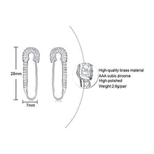 Carica l&#39;immagine nel visualizzatore di Gallery, SMCTCRED CZ Orecchini a Cerchio in Argento Sterling con cartilagine di... - Ilgrandebazar