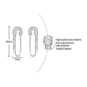 SMCTCRED CZ Orecchini a Cerchio in Argento Sterling con cartilagine di... - Ilgrandebazar