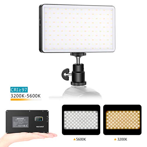 Neewer ML-180AI On-Camera Video Light, Pocket-Size 180 SMD LED/Bi-Color...