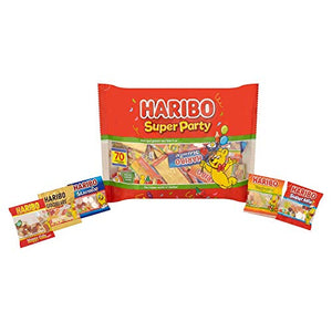 Haribo Super Party Variety Sweets, 70 mini sacchetti