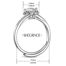 Carica l&#39;immagine nel visualizzatore di Gallery, SHEGRACE Anello da Donna in 925 Argento Puro, Fiore con AAA Cubic Zirconia,... - Ilgrandebazar