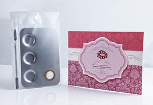Prettydate tavolozza trucco 15 x 10 cm in acciaio inox, con spatola per... - Ilgrandebazar