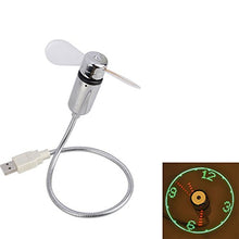 Carica l&#39;immagine nel visualizzatore di Gallery, TRIXES Ventilatore Flessibile USB da Tavolo con Orologio