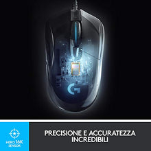 Carica l&#39;immagine nel visualizzatore di Gallery, Logitech G403 HERO 16K, mouse gaming, LIGHTSYNC RGB, leggero 87 g + 10 g...