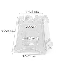Carica l&#39;immagine nel visualizzatore di Gallery, Lixada Fornello da Campeggio Pieghevole Legna Titanio Stufa per All&#39;aperto M