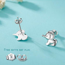 Carica l'immagine nel visualizzatore di Gallery, Qings Orecchini Donna Elefante in Argento Sterling 925, a Perno...