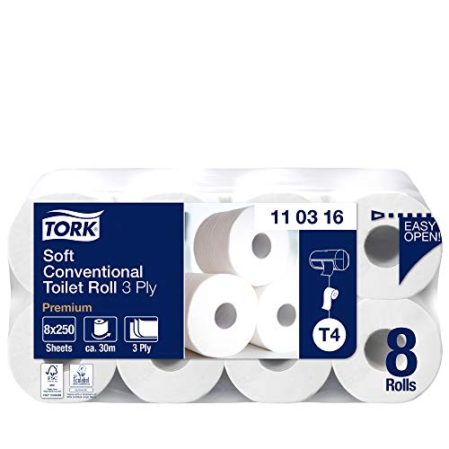 Tork 110316 Premium Rotolo Carta Igieniza Tradizionale Soft, 3 Veli, 3 veli - Ilgrandebazar